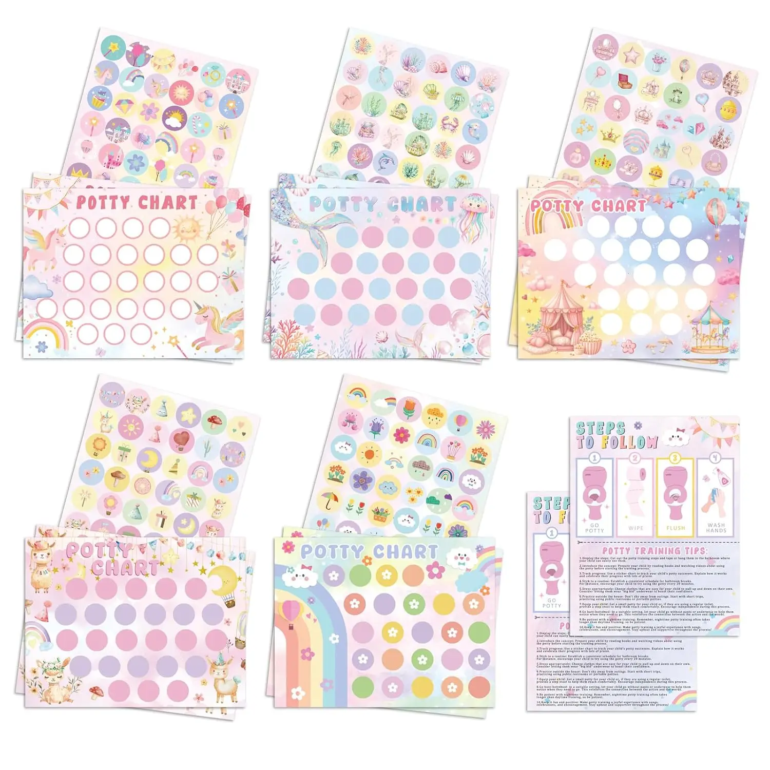 grafico-per-vasino-per-ragazze-set-di-grafici-adesivi-5-grafici-per-vasino-a-tema-fantasy-sirena-unicorno-aromatico-50-pezzi