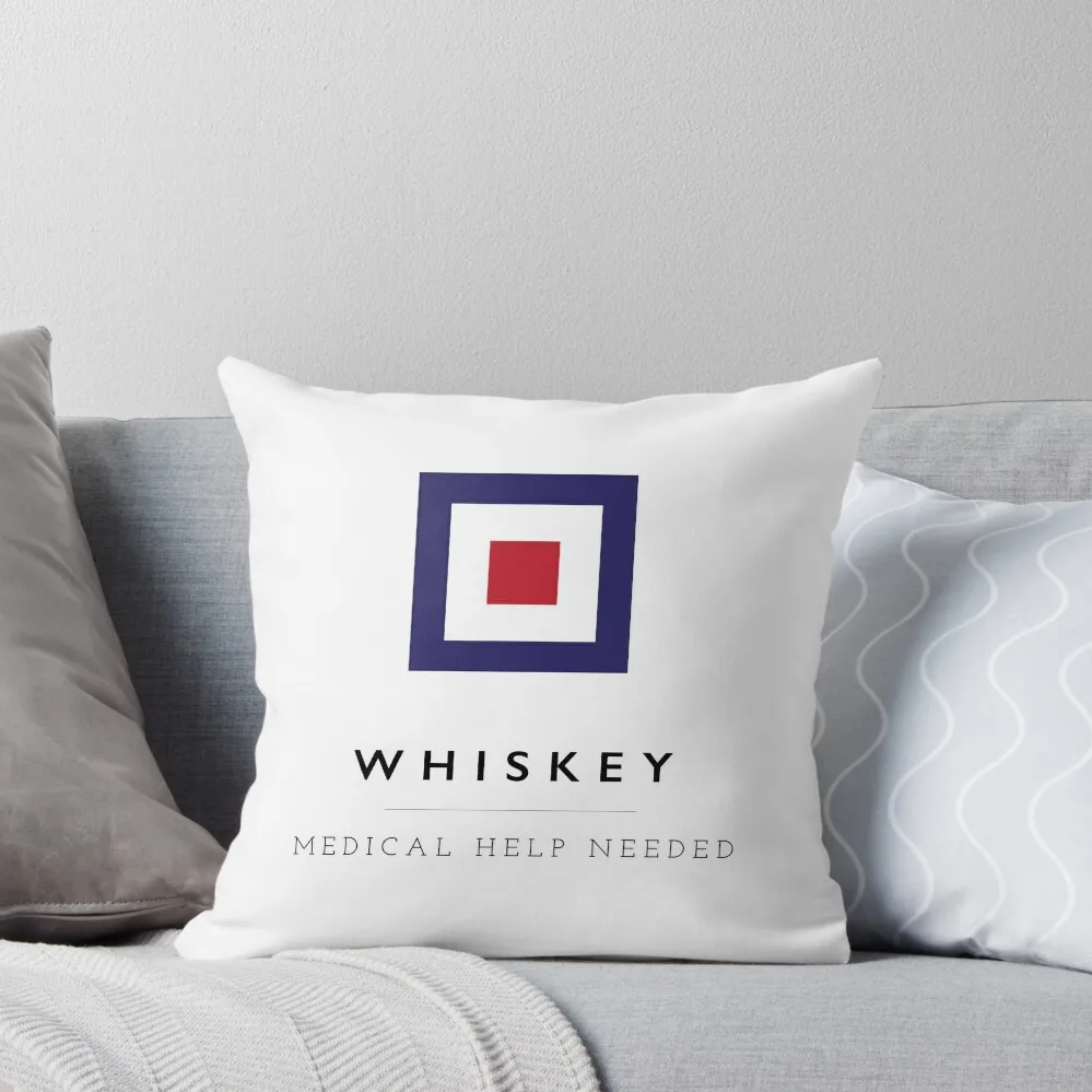 

Nautical Flag: Whiskey Throw Pillow Luxury Cushion Cover christmas decorations 2025 luxury sofa pillows Cushion Child pillow