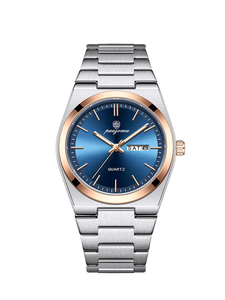 PAAZOMU Ultradünne Quarzuhr für Herren und Damen, minimalistischer Stil, wasserdicht, leuchtende Armbanduhr, bequemer Riemen, tägliches Bürogeschenk