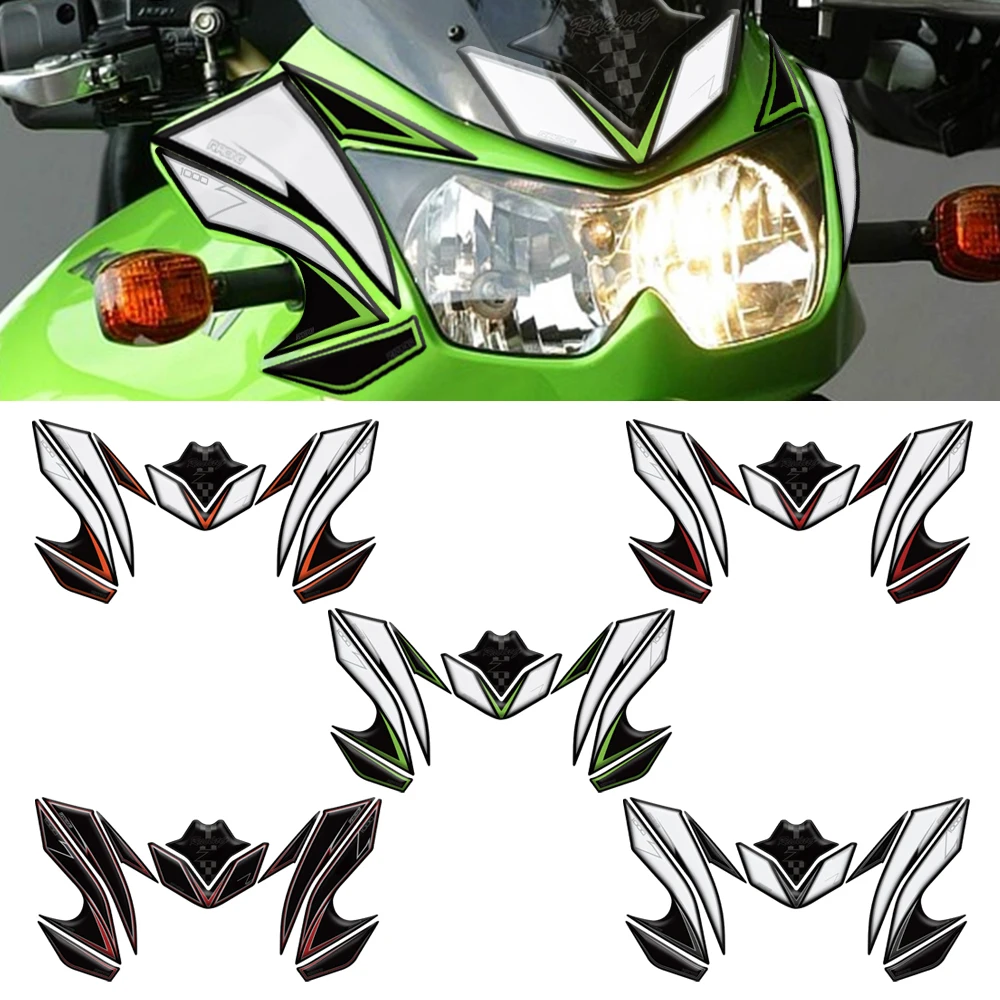 

For Kawasaki Z 1000 Z1000 2003 2004 2005 2006 3D Water proof Motorcycle Accessories Front Fairing Sticker Decal Kit