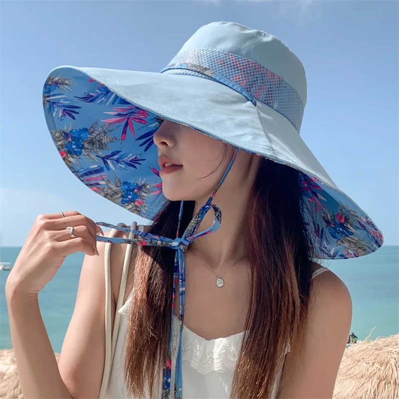 Ladies\' Summer Hat Fashionable Printed Fisherman Hat For Women At The Beach For Sun Protection In Summer A Large Brimmed Beach