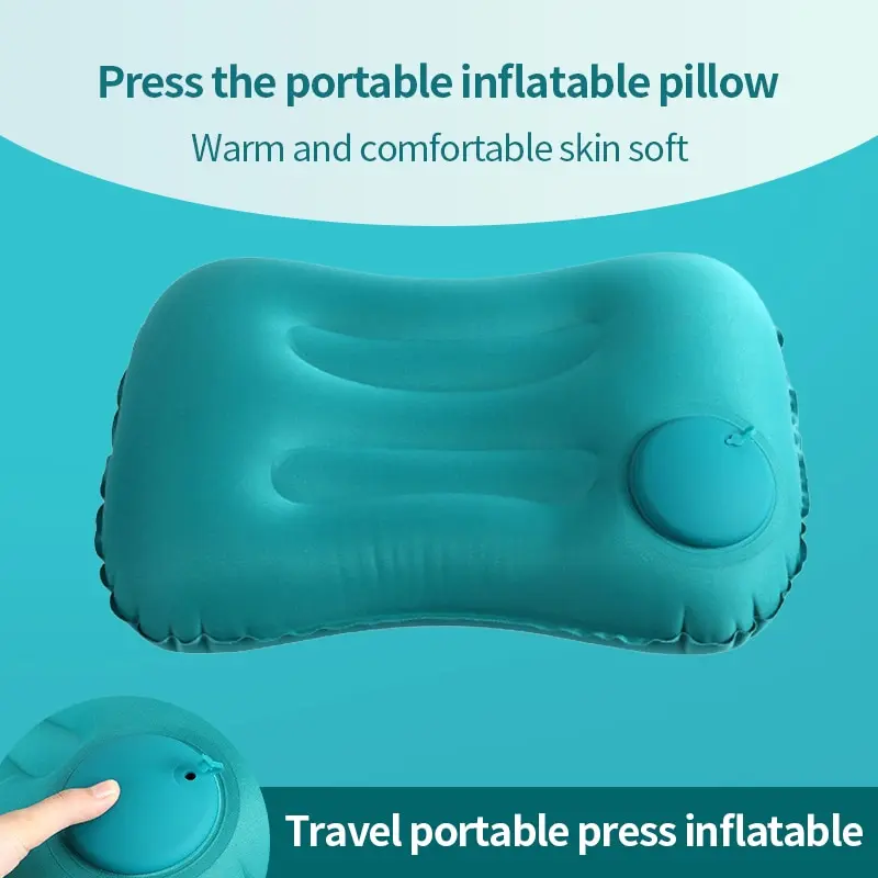 Press Inflatable Pillow Portable Outdoor Travel Pillow Waist Pillow Neck Protector Inflatable U Shaped Pillow