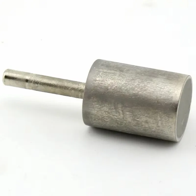 600# Grit 16-25mm Cylinder Grinding Head Rotary Bit Fine Sand Polishing Rod for Jade Carving Burrs Tool