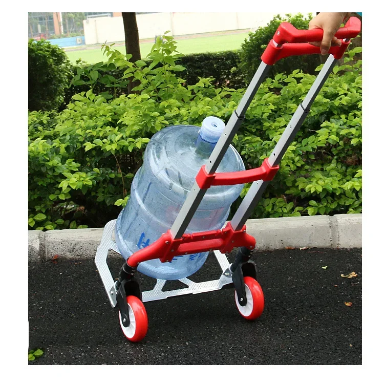 Portable Aluminum Alloy Folding Luggage Cart Shopping Cart Load King Moving Truck Travel Trolley