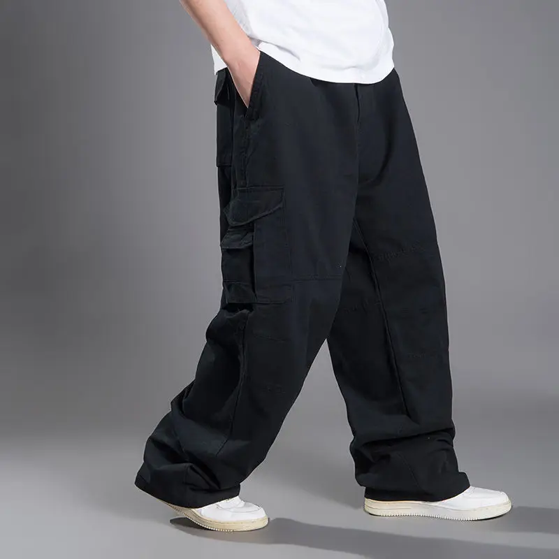 

Men's Harem Cargo Pants Brand 2022 Spring Autumn Fashion High Quality Cotton Pants Male Outwear Loose Straight Trousers T377