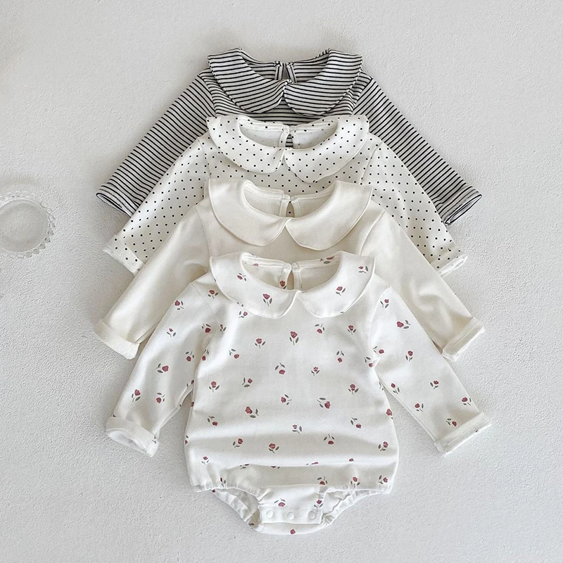 

Infant Baby Girls Romper Printing Cotton Long Sleeve Newborn Baby Girls Jumpsuit Spring Autumn Toddler Baby Girls Clothes
