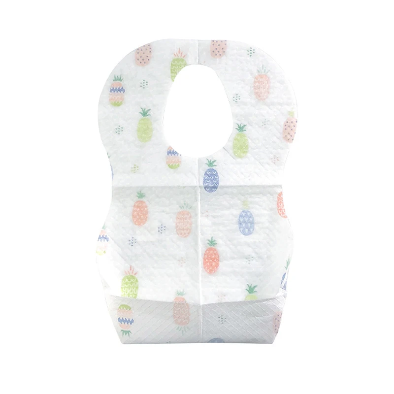 10PCS Baby Disposable Bibs Non-Woven Fabric Toddler Kids Feeding Saliva Apron Paper Bibs Sterile Convenient Towel