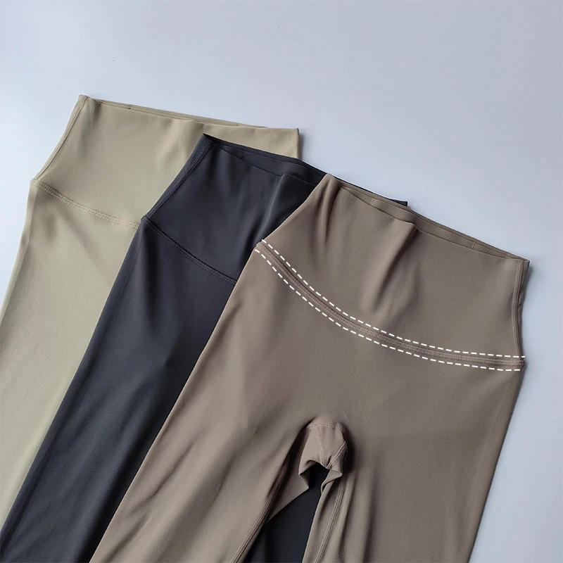 Pocket Sports Nude Yoga-Hose für Damen, Hochgeschnittene Hüftlift-Leggings, Schnelltrocknende Lauf- und Fitnesshose – Detail 3