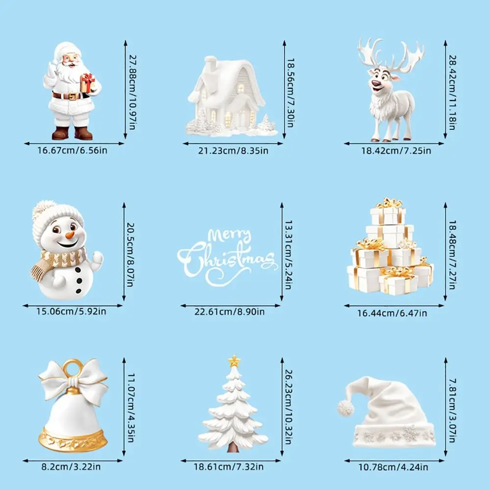 New Removable Christmas Window Stickers Christmas Tree Santa Claus Home Decor Wall Decal New Year Gifts Party Decoration