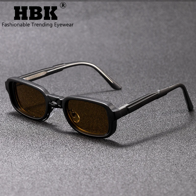 

HBK Retro Punk Men's Sunglasses Core Insert Leg Square Frame Sun Glasses for Women Parties Travel Holidays Eyewear Ideal Choice