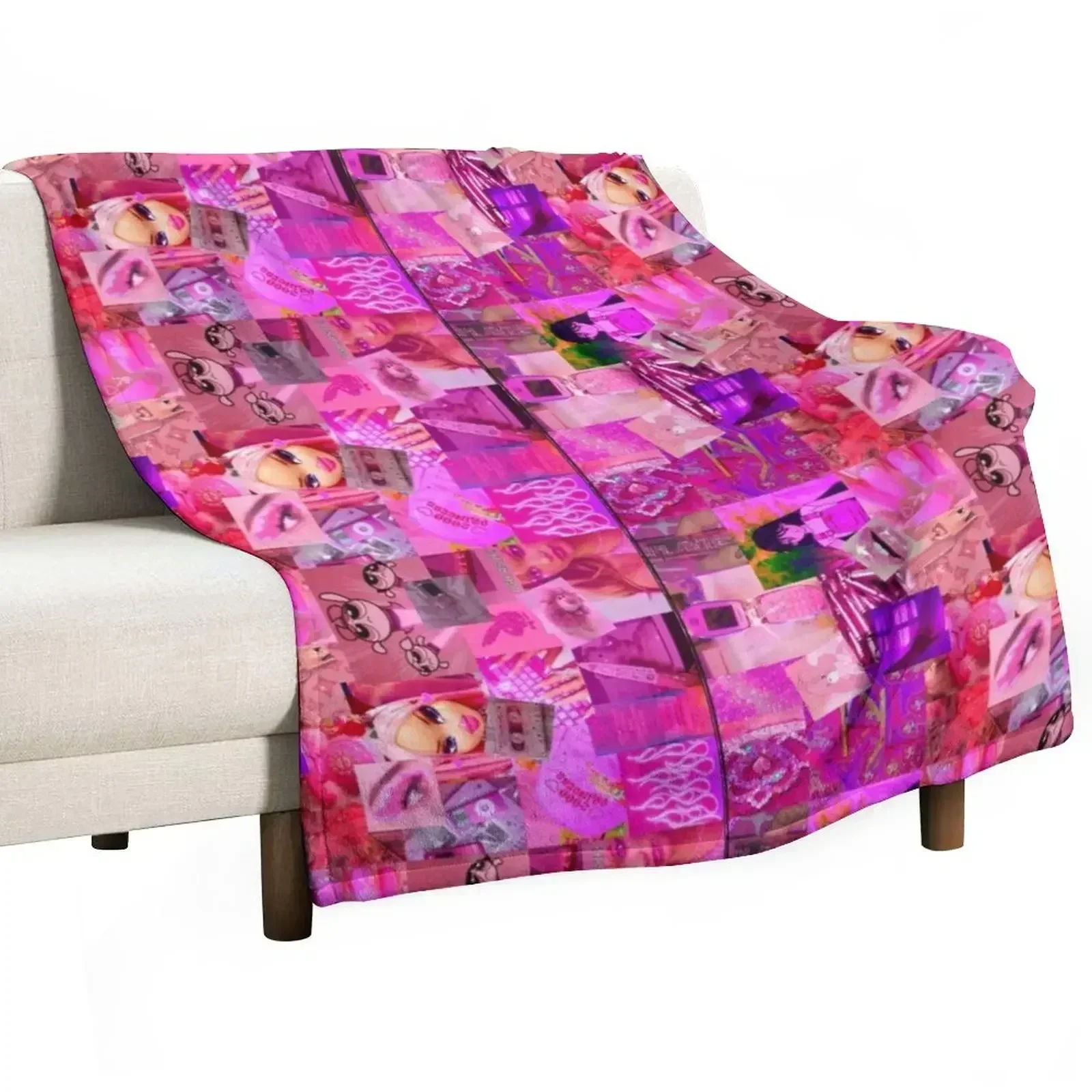 

Y2K Print Throw Blanket Sofa Quilt Flannel Blankets