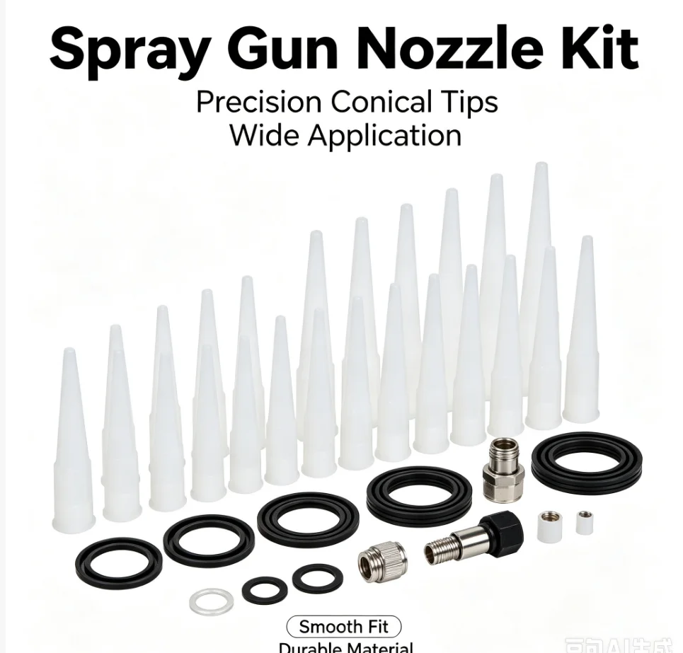 25pcs Spare-Glue Nozzle Glass Glue Tip Mouth Sealant Kit For Silicone Caulking Pipes For DoorWindows Install Construction Tool
