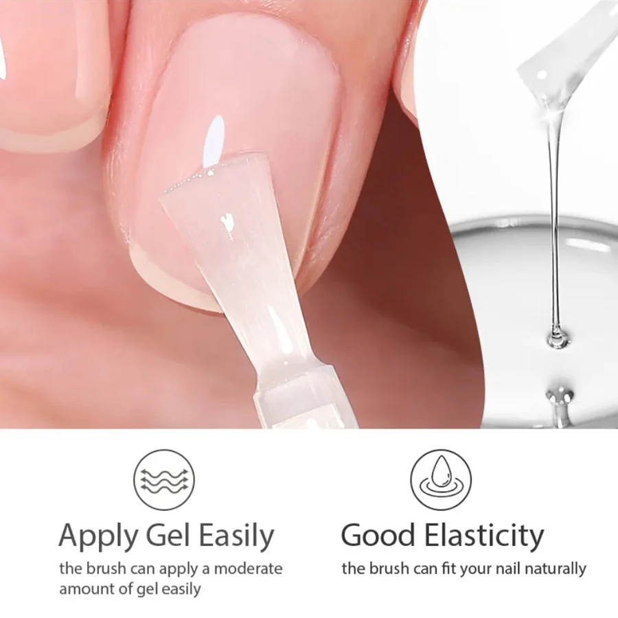 XEIJAYI gel constructor transparente para uñas, esmalte fortalecedor, gel de extensión, base en frasco, removible con UV LED 6