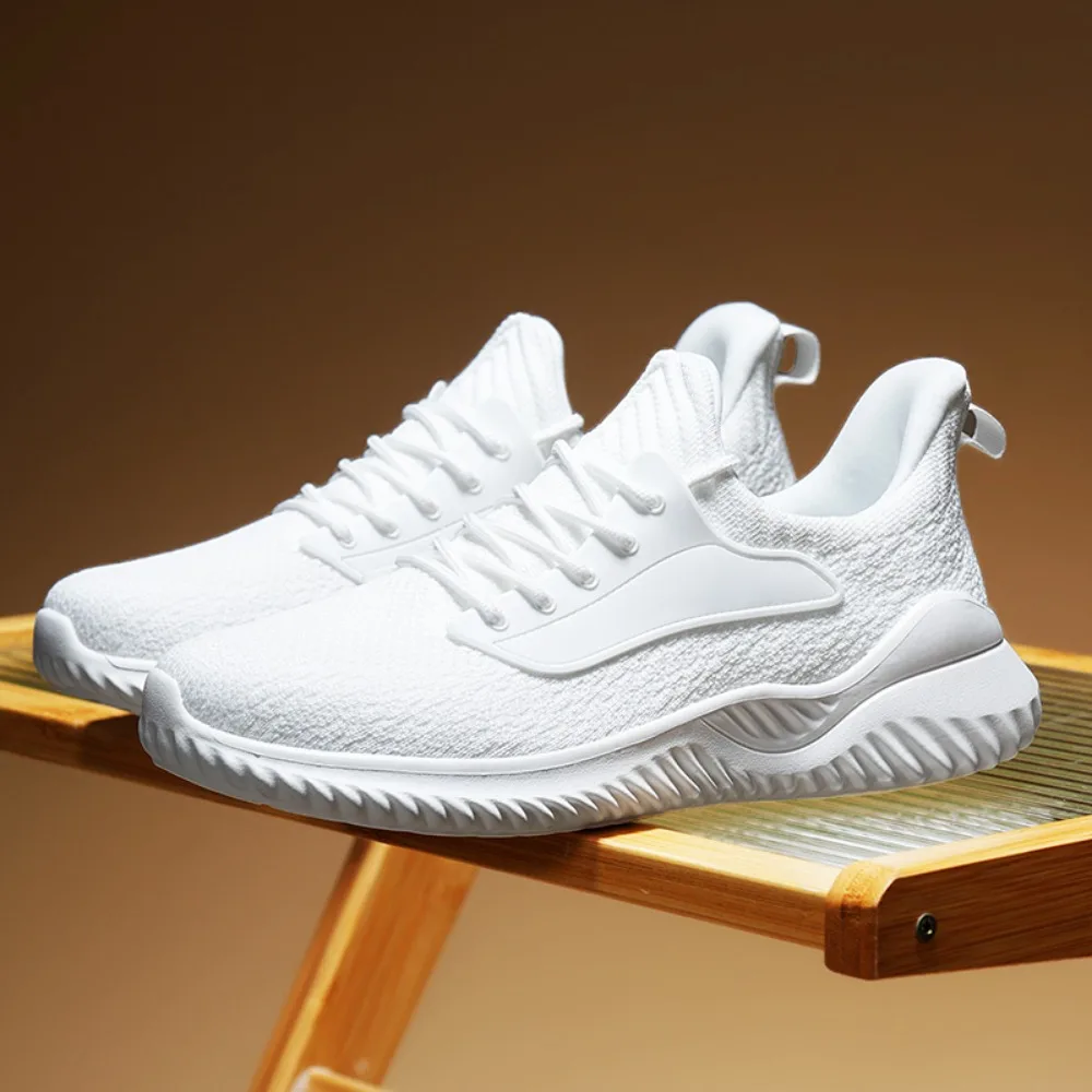 

2026 Men's White Running Shoes Breathable Mesh Airy Lightweight Summer Sports Sneakers Large Size 46 47 48 Training Casual Shoes