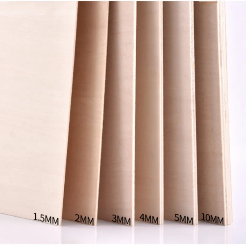 Basswood Craft Board Model Toys, Building Carving, Handicraft, Educational DIY Accessories, DIY Chips, Thickness 1.5-10mm