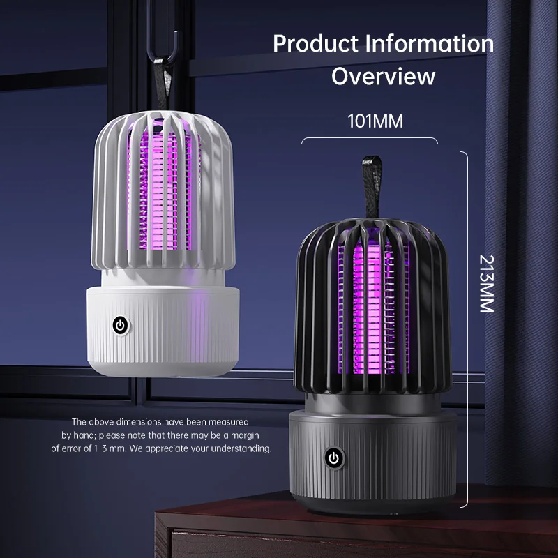 Neue elektrische Mückenvernichtungslampe mit UV-Licht und Stromschlagfunktion, 2-in-1-Mückenkiller, USB-wiederaufladbar für Zuhause und Camping – Detail 21
