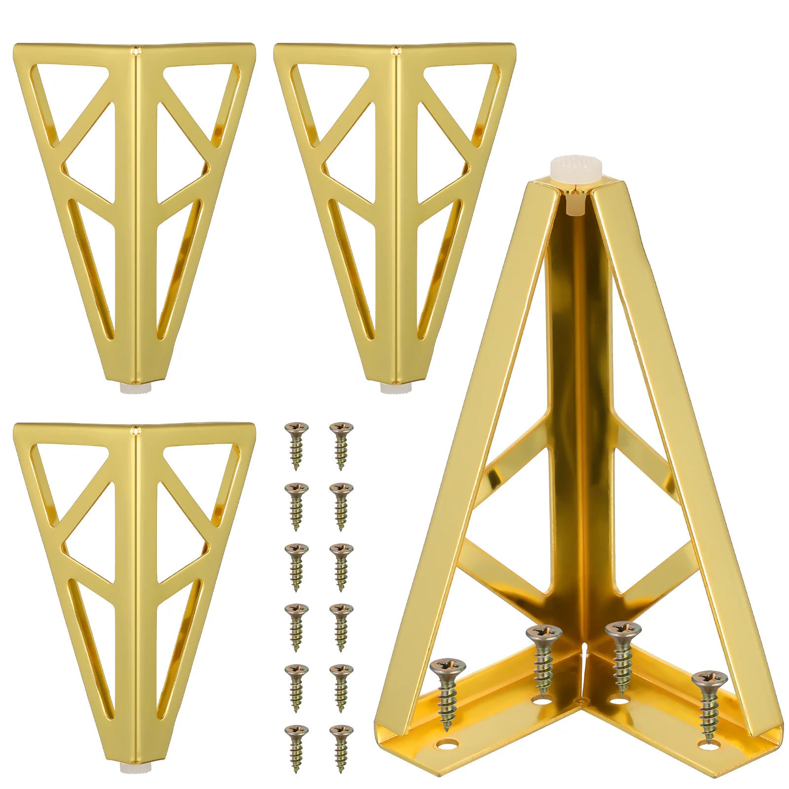 

4 pcs Furniture Support Heavy Duty Metal Table Legs For Sofa Dining Nightstand Cabinet Bench Replacement Short Legs