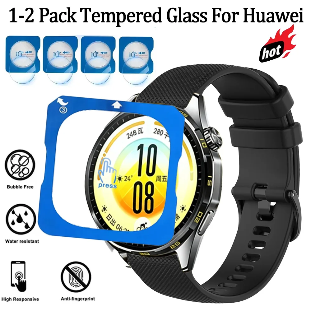 1-2 Pack Tempered Glass For Huawei Watch GT7 6 Pro Easy To Install Screen HD Screen Protectors Film Huawei Watch GT7 6 5 41/46mm