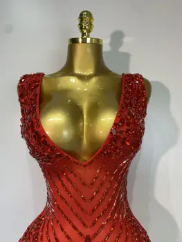 8 best sales Vestidos vermelhos de aniversário para mulheres - №2