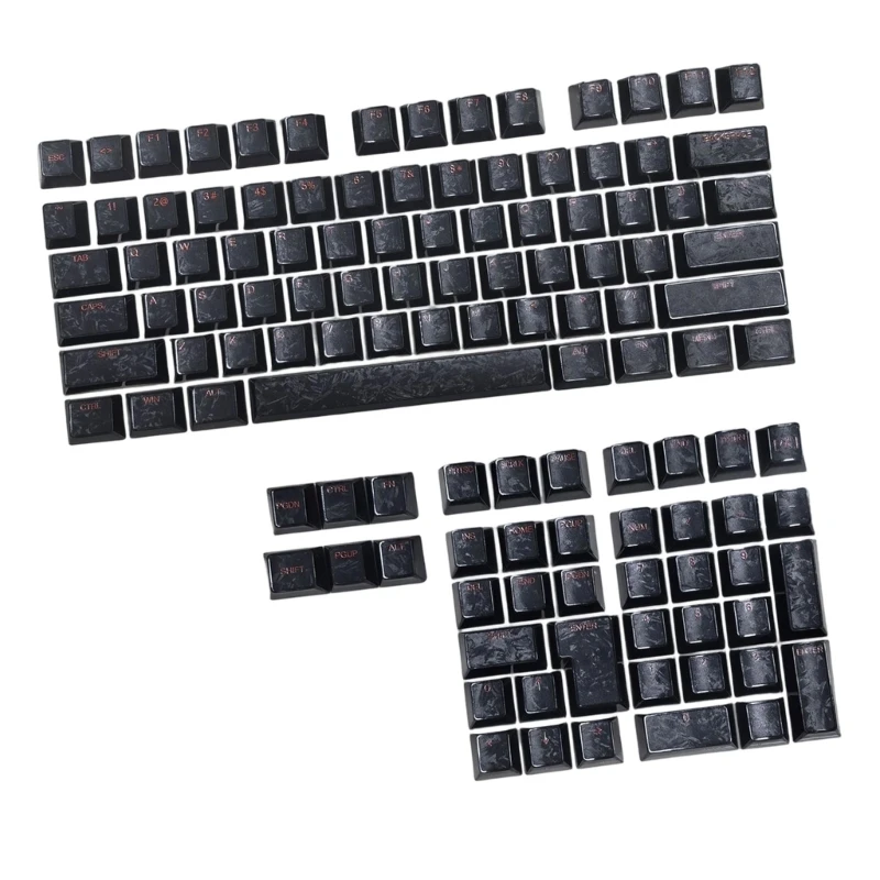 

U55C PBT Side Print Through Keycaps With Carbon Fiber Texture Original Profile For Mechanical Keyboards