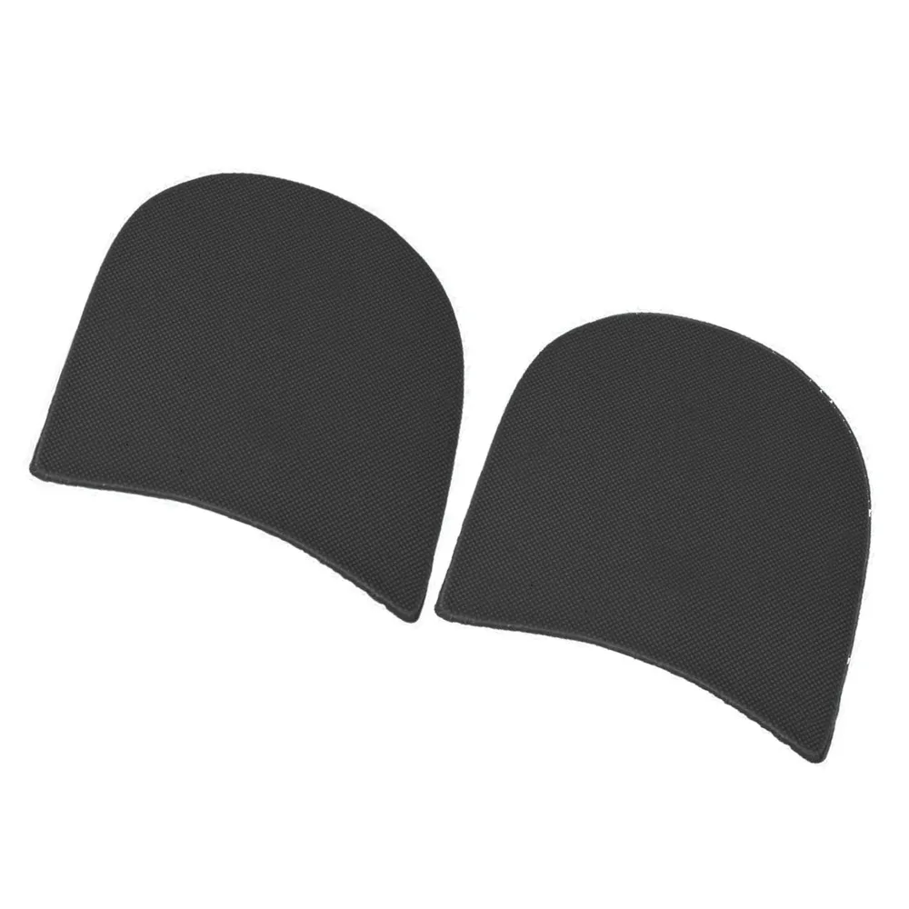 2 Pair Black Shoe Repair Accessories 3.5mm Thick Heel Replacement Anti-Slip Heel Pads Rubber Sole Pads For Men & Women