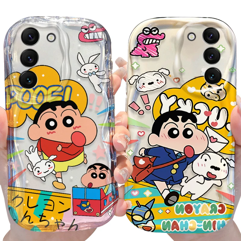 C-Crayon S-ShinChan Case for Samsung Galaxy S25 S24 S23 S22 S21 Ultra Plus S20 FE A73 A72 A71 A56 A55 A54 5G A52 A52S 4G Cover