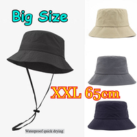 Quick Drying Large Size XXL 65cm Bucket Hats Men Big Head Summer Waterproof Sun Hats Women Outdoors Camping Fisherman Cap XL62cm