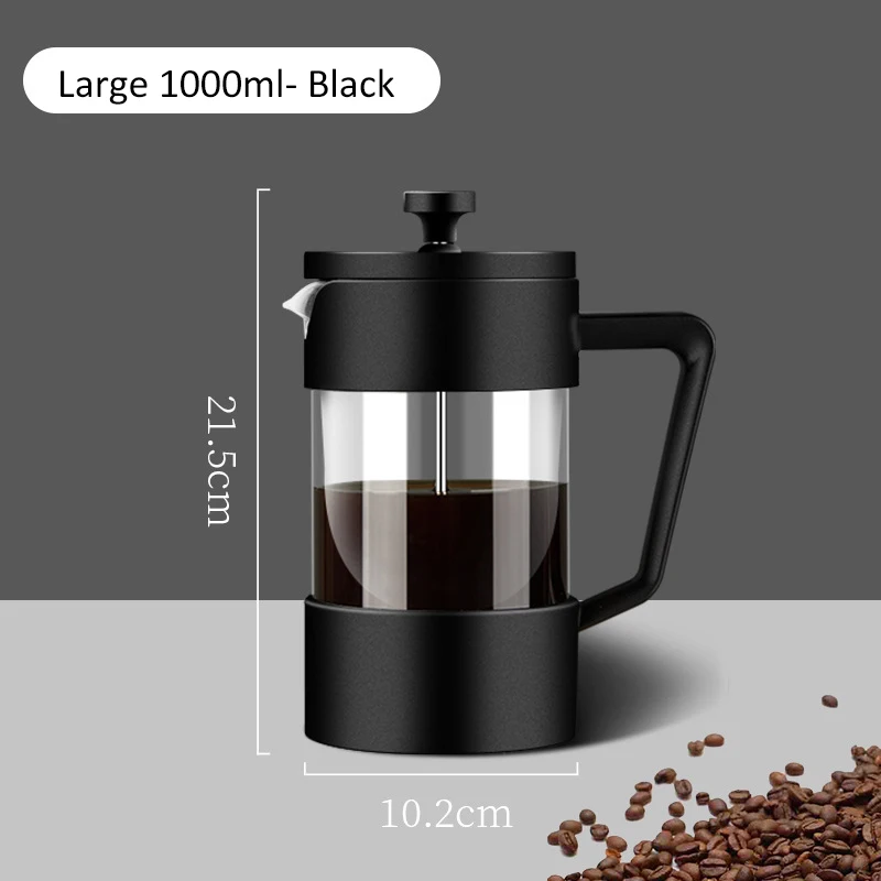 Ekspres do kawy French Press 350ML/600ML/1000ML wysokiej szkła borokrzemianowego domek zaparzacz do kawy spieniacz do mleka akcesoria do kawy