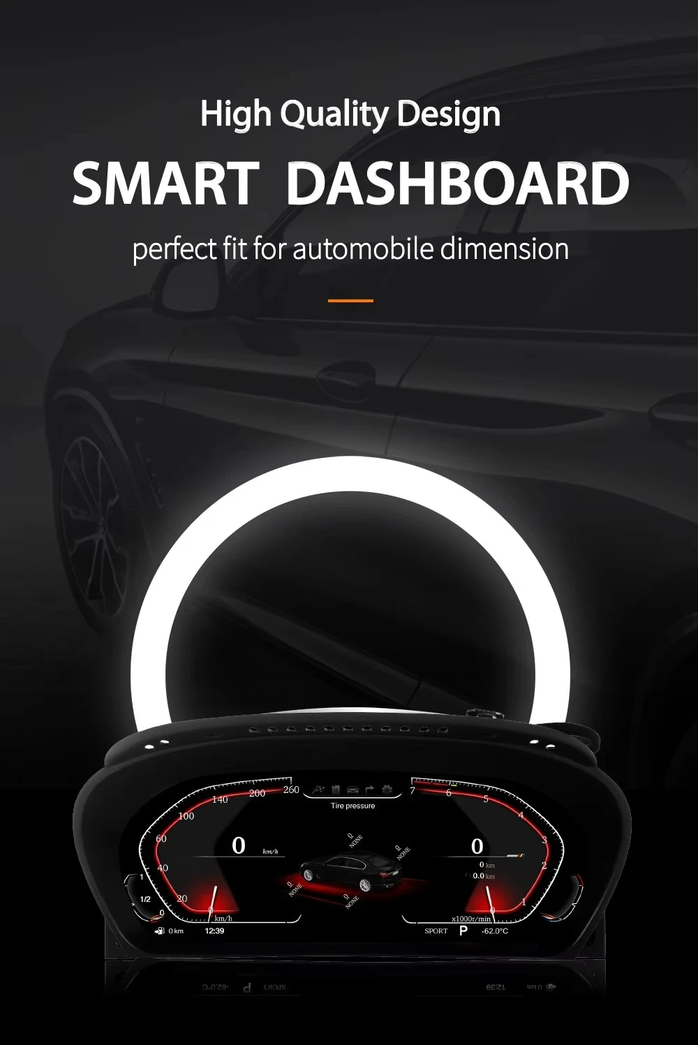 New 12.3-inch LCD instrument panel  3 Series E90-E93 digital instrument cluster with operating system, plug and play