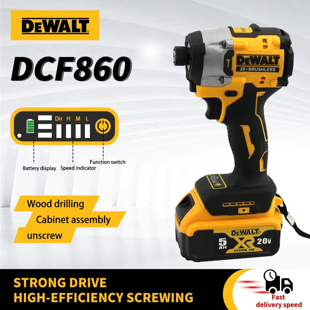 

DEWALT DCF860 20V Battery Cordless Compact Drill / Driver Multifunctional Brushless Impact Electric Drill Power Tool power tools