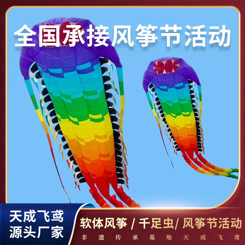 Soft Trilobite Millipede Inflatable Kite Outdoor Flying Team Activity Professional Giant Foil