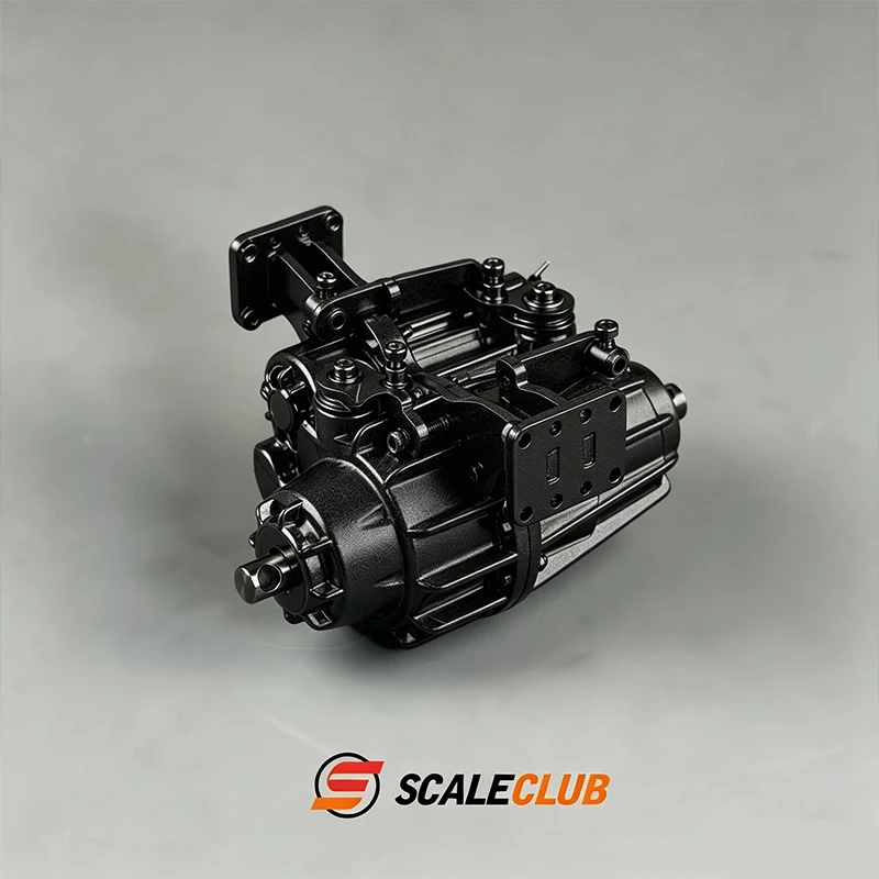 Metall-Verteilergetriebe mit abschließbarem Zentraldifferenzial und Antriebsabschaltung, V/H-Antriebsumschalter für 1/10 1/14 Crawler/Off-Road/Truck Scaleclub – Detail 13