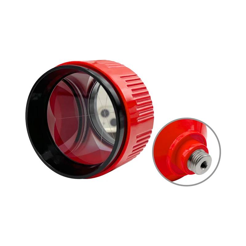 

M8 Thread Red Waterproof Prism Replace M20 With Aluminum Stud For NIKON South Total Station And Other Brand Prisms