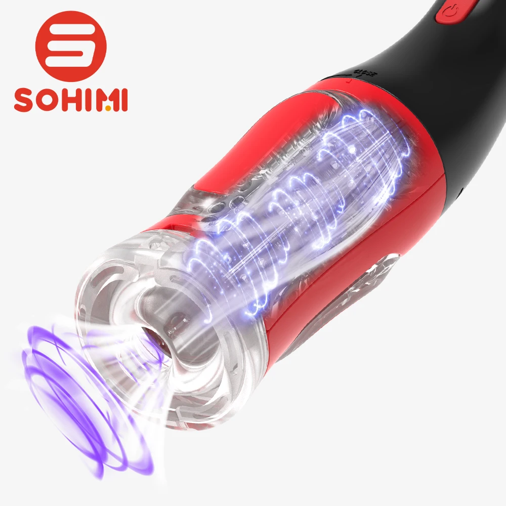 Sohimi-Simulateur de Fellation Vibrante pour Homme Adulte, Jouet existent, Aspiration Sous Vide