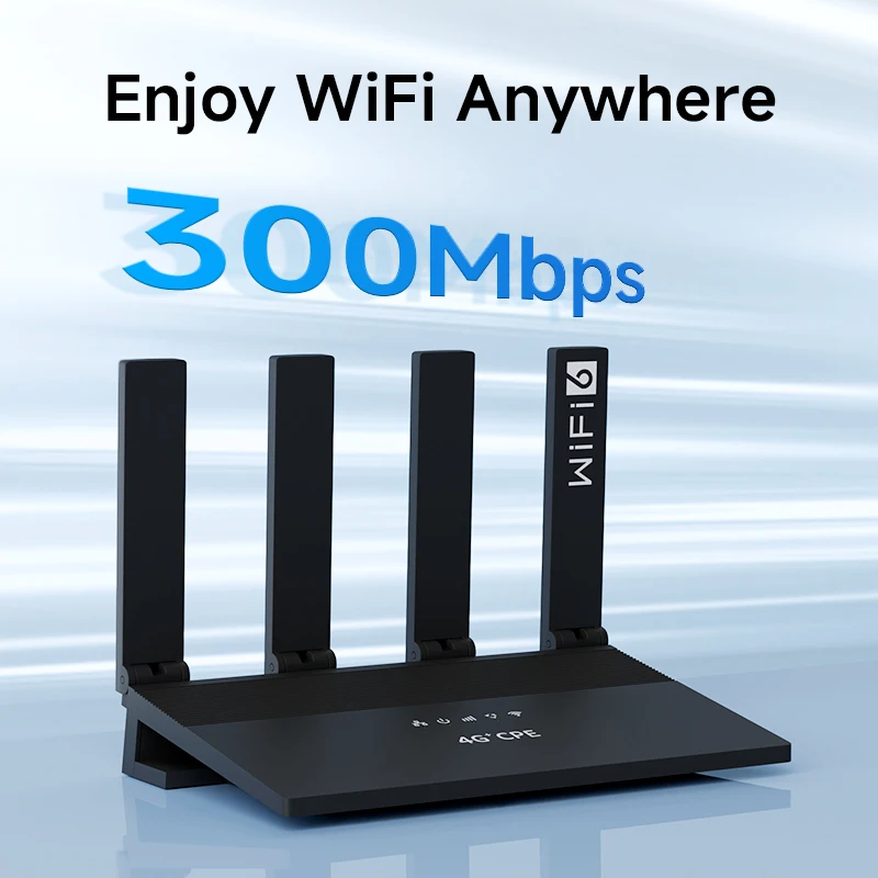 4G LTE 라우터 300Mbps 무선 WiFi6 라우터 Nano 5G SIM 카드 영어 프랑스어 러시아어 시스템과 호환되는 4G WiFi 모뎀