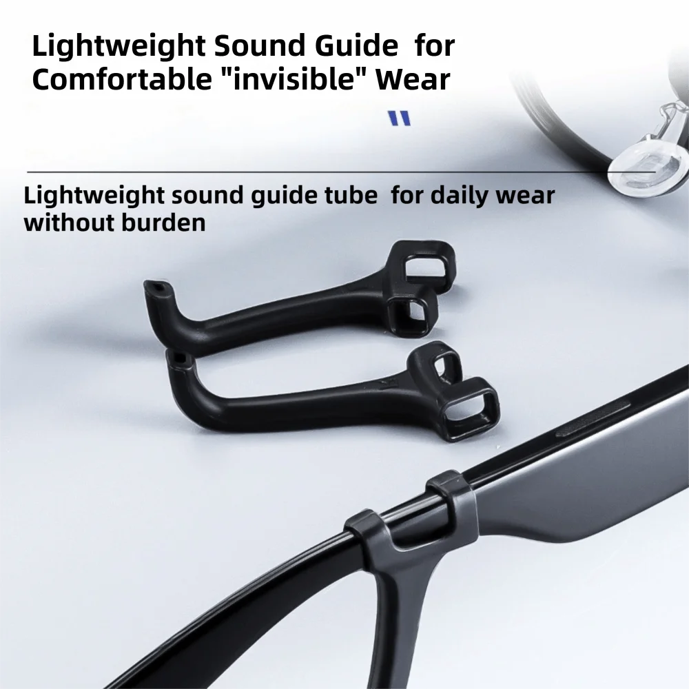 1Pair Silicone Anti Slip Audios Guide Tube Leak Proof AntiSlip Silicone AI Smart Glasses Tube Sound Tube Bluetooth Sound Tube