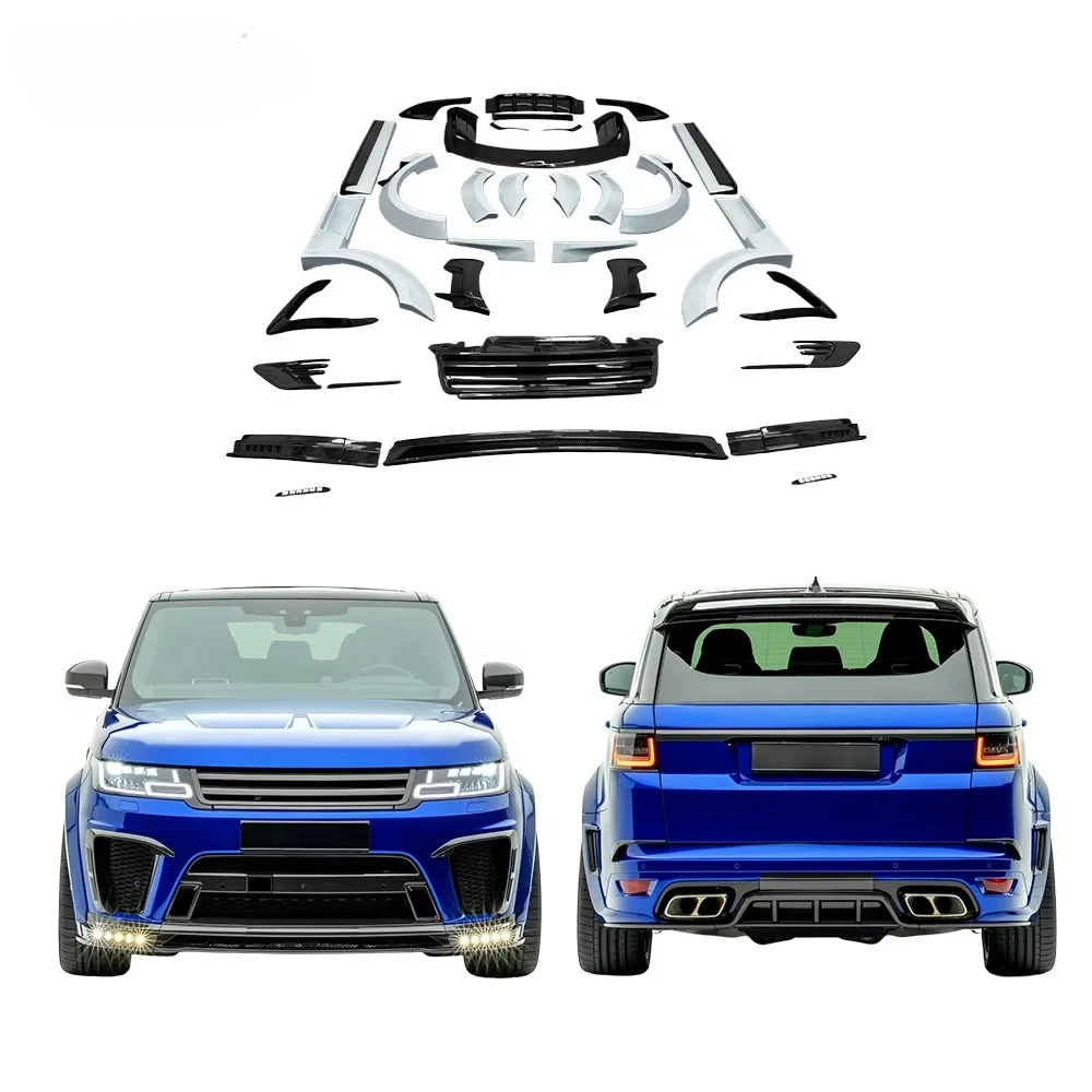 MSY Style Carbon Fiber Wide Body Kit for Range Rover Sport SVR Front Rear Bumper Engine Hood Fender Side Skirts Aero Parts