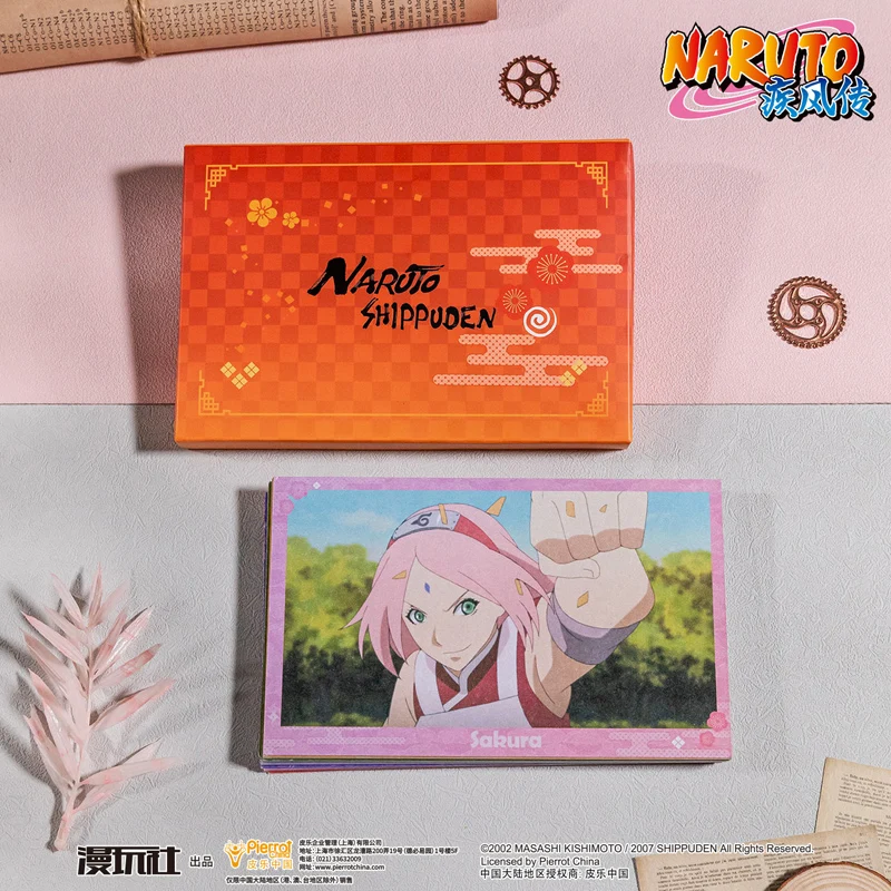 Naruto Kakashi Sakura Gaara Lee Yamanaka Ino Orochimaru Hinata China Official Authorization Blessings Series Postcard 30pcs/set