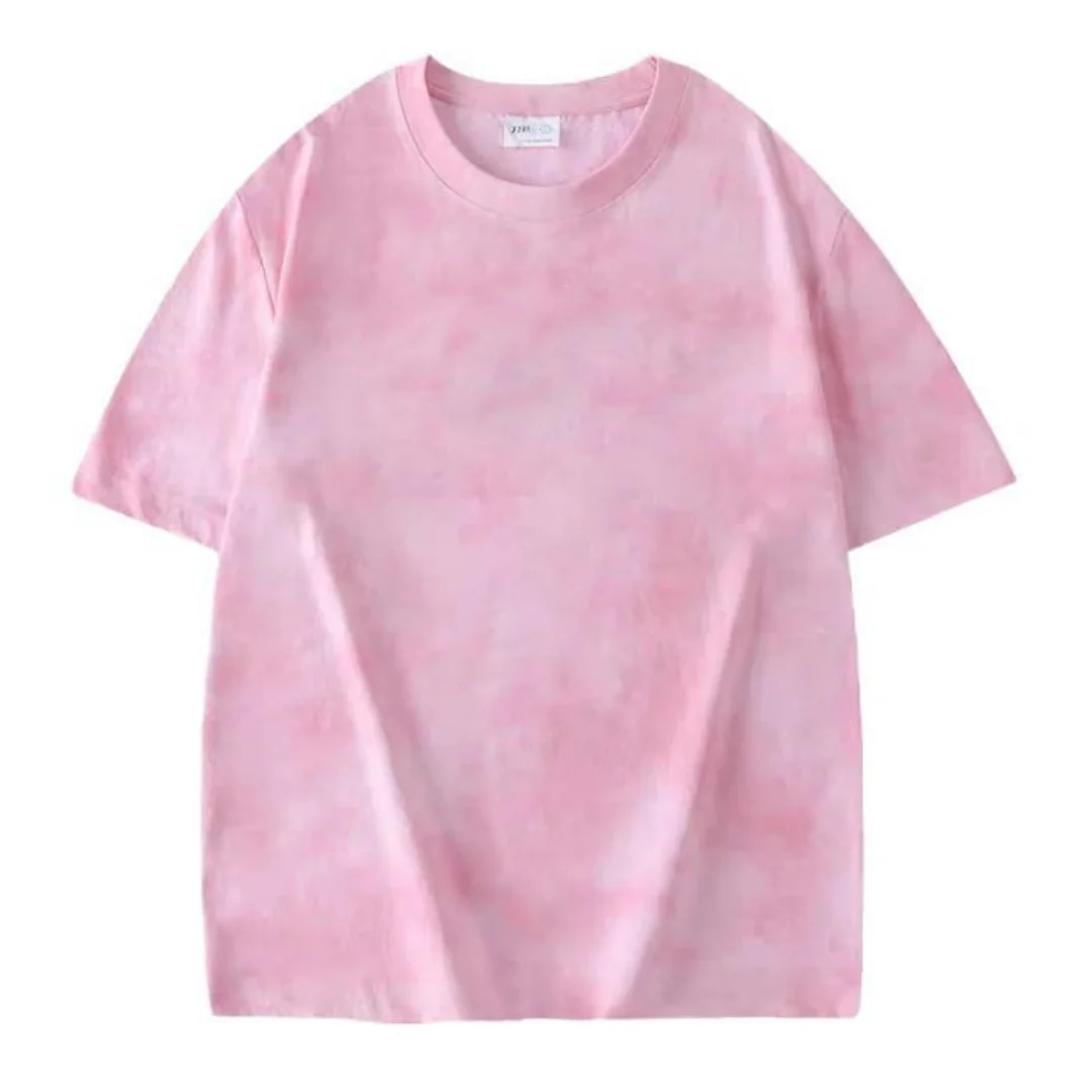 2026 Summer New Tie-dye Short Sleeve T-shirts Cool Touch Retro Style Couple Tops High Grade Casual Street Wear Soft Breathable