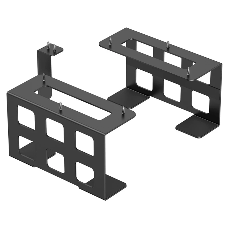 Space Saving Under Desk Mount Bracket Shelf Holder Rack For Game Console MINI PC