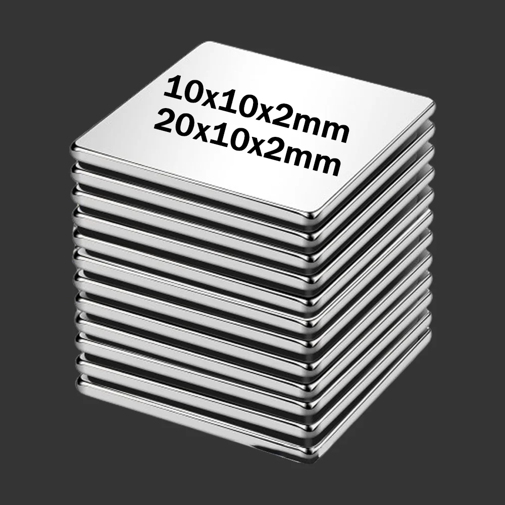 10x10x2/20x10x2mm Strong Rectangular Refrigerator Magnet, Suitable for Experiments, Whiteboards, Nail Art DIY, Warehouse, Etc