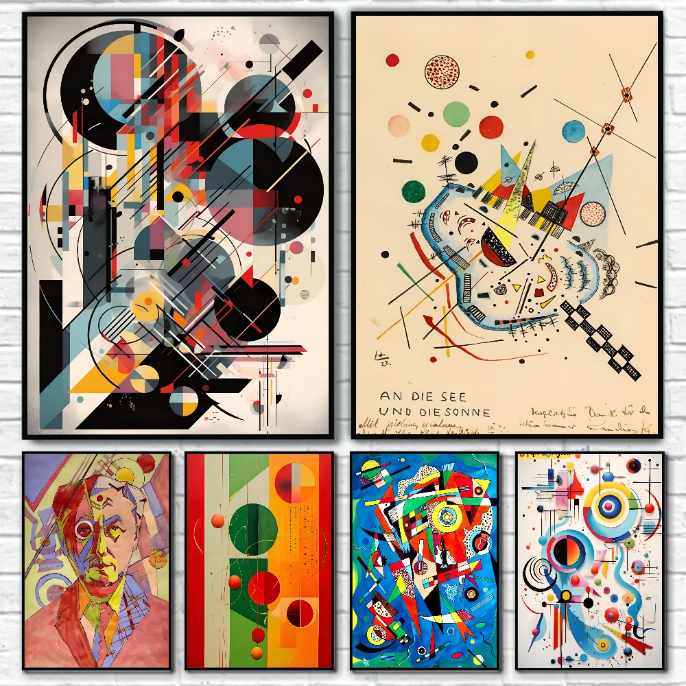 Wassily Kandinsky Abstract Art Poster Poster Paper Print Home Living Room Bedroom Entrance Bar Cafe Art Painting Decoration