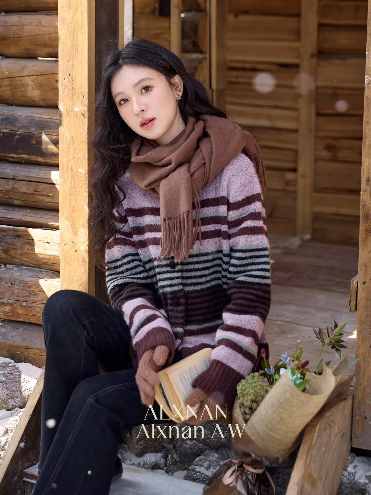 

Warmth And Elegance Women's round Ne Sweater Cardigan by Deer towards South Winter Special Slimming Top for Ladies
