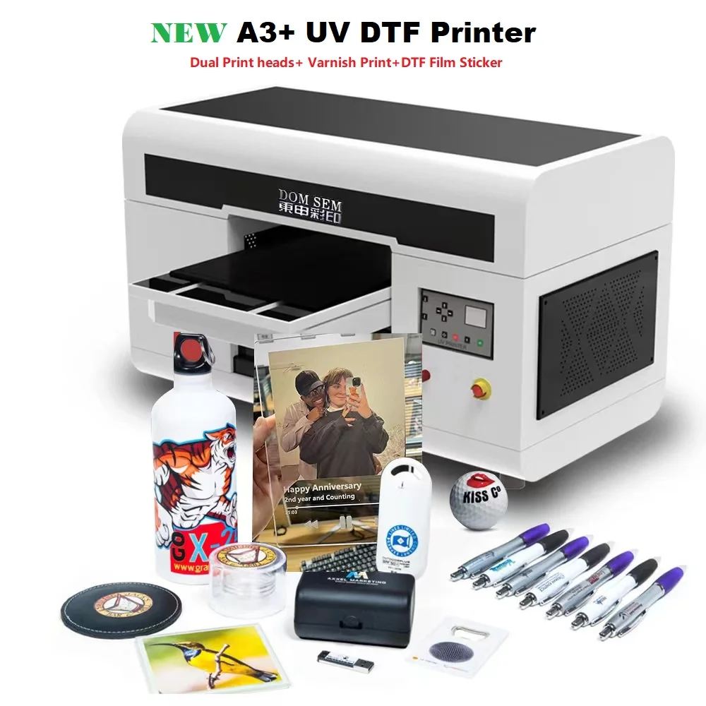 (Big promotion)DOMSEM A3 Upgrade 3360 uv cylinder printers for bottle printing machine