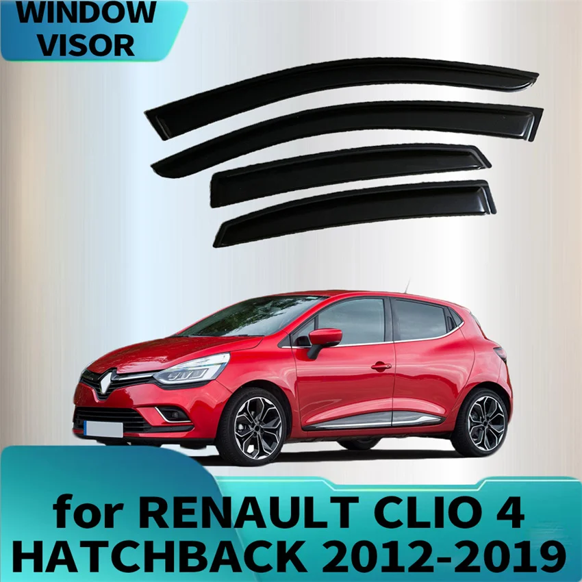 

Window Visor for RENAULT CLIO 4 HATCHBACK WAGON 2012 2013 2014 2015 2016 2017 2018 2019 Wind Deflectors Rain Guards Door Ent