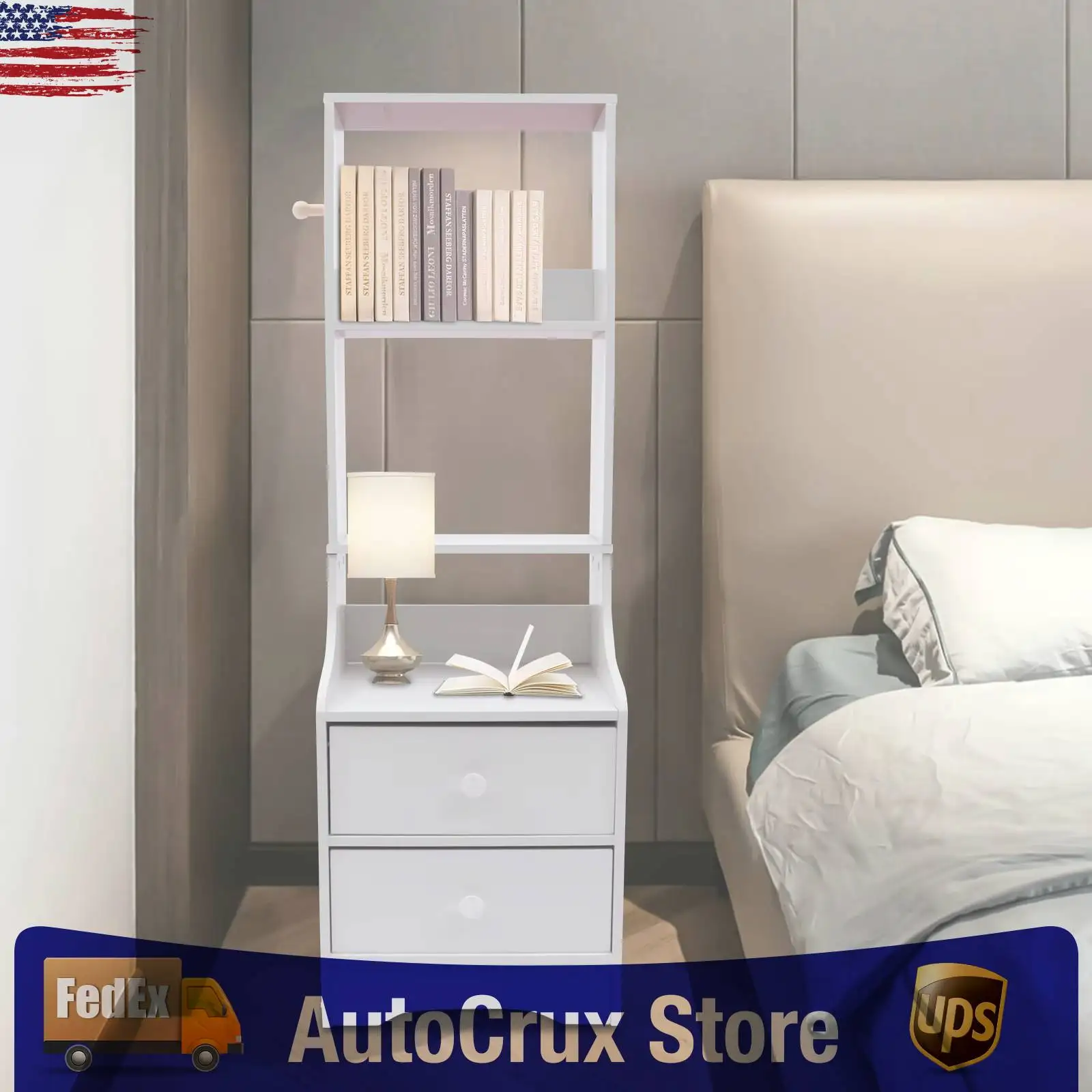 

Белая прикроватная тумбочка с 3 ящиками, мебель для спальни в скандинавском минималистичном стиле, современная прикроватная тумба