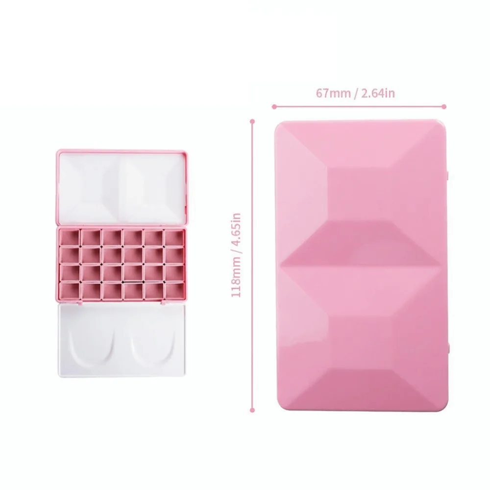Big Size Travel Case Palette Imitation Enamel Half Pans Half Pans Palette Empty Box Refill Case Diamond Painting Box
