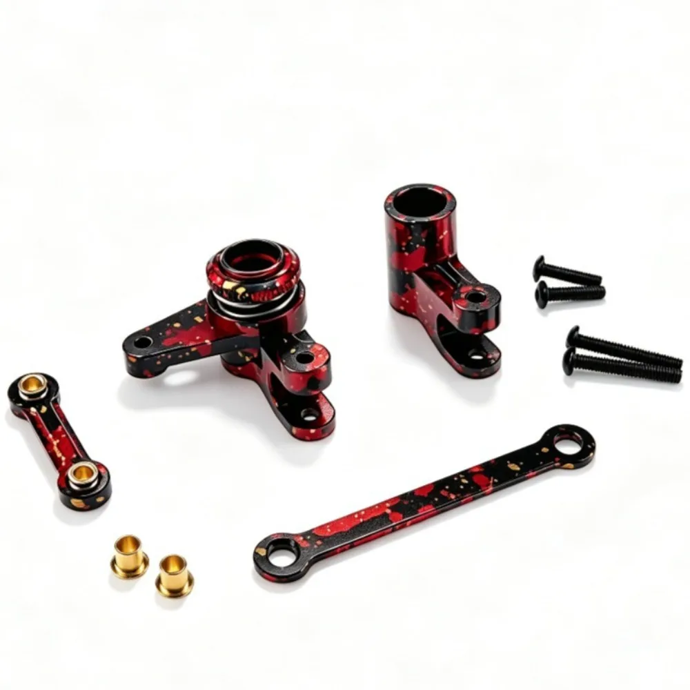 RC Car Steering Assembly Servo Arm Linkage Aluminum Alloy Upgrade Parts Applicable To MJX 1/10 10210 10208 V2