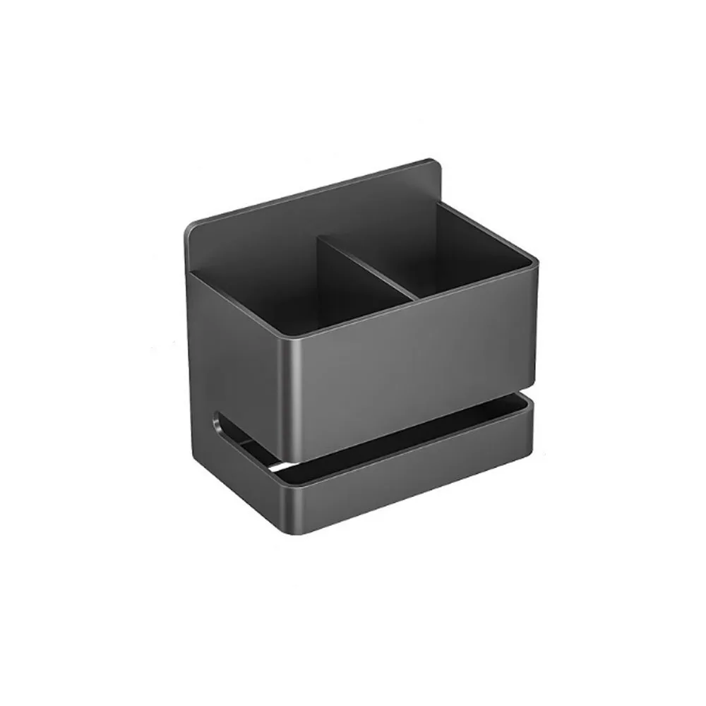 

Practical Punch Free Toothbrush Holder Waterproof Wall Mounted Toothpaste Holder Space Saving Razor Storage Rack Kitchen