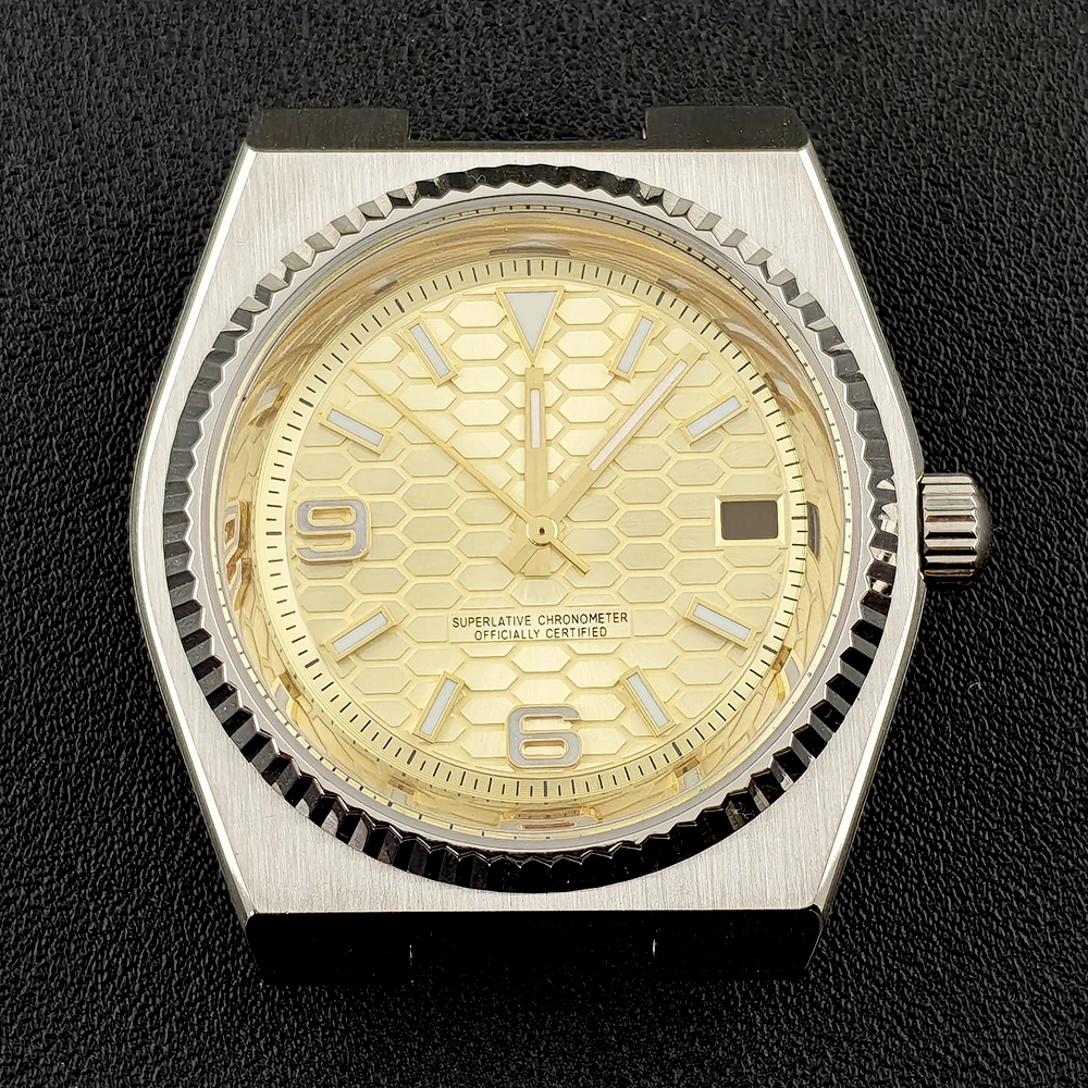 PRX スーパープレーヤーケース NH35 ケース ステンレススチール カスタムロゴケース メンズ腕時計 NH35ムーブメント対応 腕時計アクセサリー